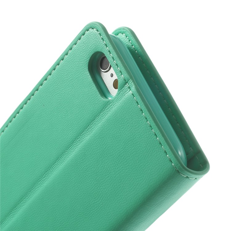 Mercury GOOSPERY for iPhone 6 Plus / 6s Plus Goospery Sonata Diary Stand Leather Case Accessory - Cyan-8