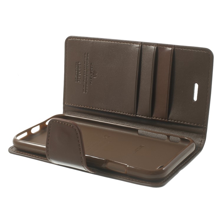Mercury GOOSPERY for iPhone 6 Plus / 6s Plus Goospery Sonata Diary Stand Leather Magnetic Case - Coffee-10