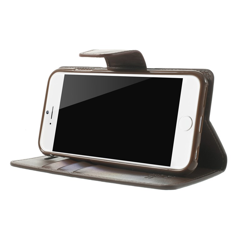 Mercury GOOSPERY for iPhone 6 Plus / 6s Plus Goospery Sonata Diary Stand Leather Magnetic Case - Coffee-3