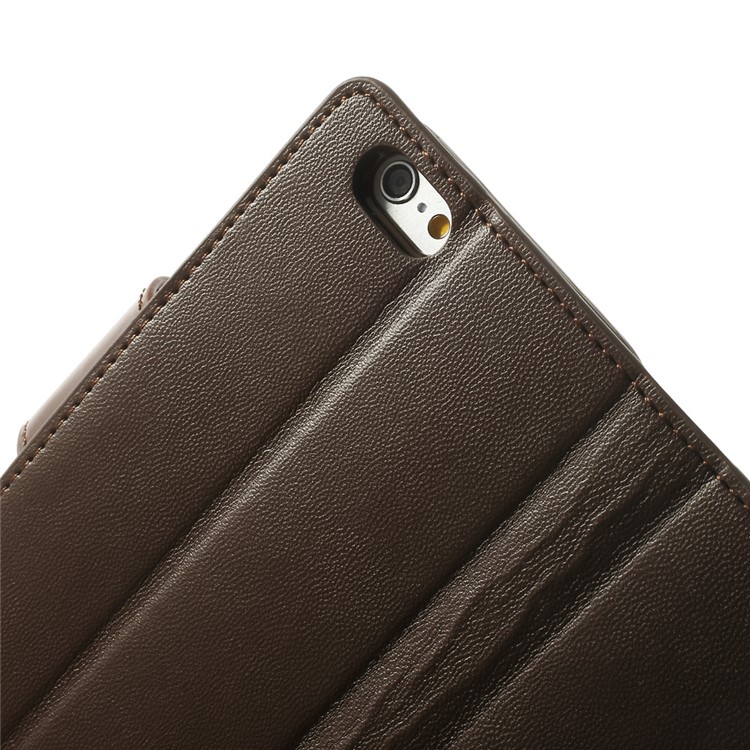 Mercury GOOSPERY for iPhone 6 Plus / 6s Plus Goospery Sonata Diary Stand Leather Magnetic Case - Coffee-7