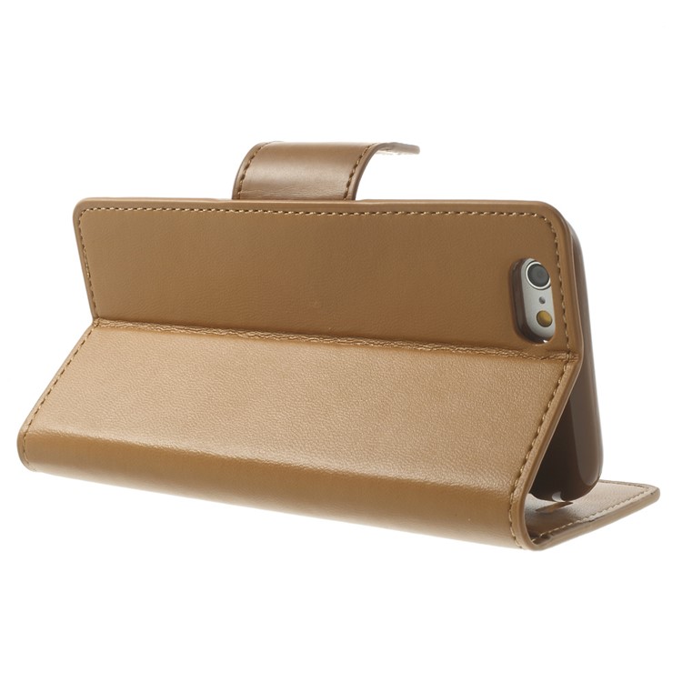 MERCURY Goospery Sonata Diary Stand Leather Phone Case for iPhone 6 Plus / 6s Plus - Brown-4