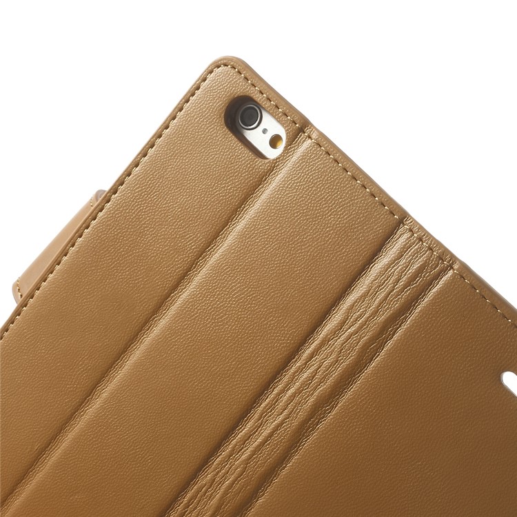 MERCURY Goospery Sonata Diary Stand Leather Phone Case for iPhone 6 Plus / 6s Plus - Brown-6