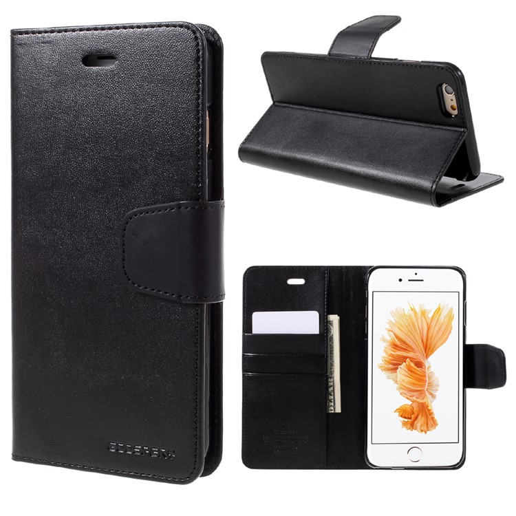 MERCURY GOOSPERY Sonata Diary Wallet Leather Case for iPhone 6s Plus / 6 Plus - Black-1