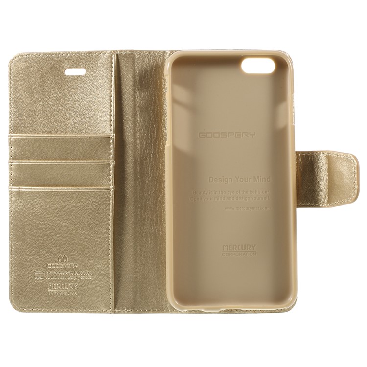 MERCURY GOOSPERY Sonata Diary Leather Case for iPhone 6s Plus / 6 Plus - Gold-10