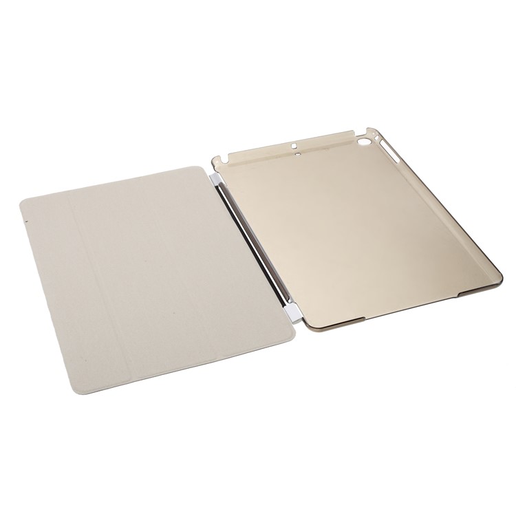 Black Tri-fold Leather Single Front Smart Cover + Back PC Case for iPad Air 2-13