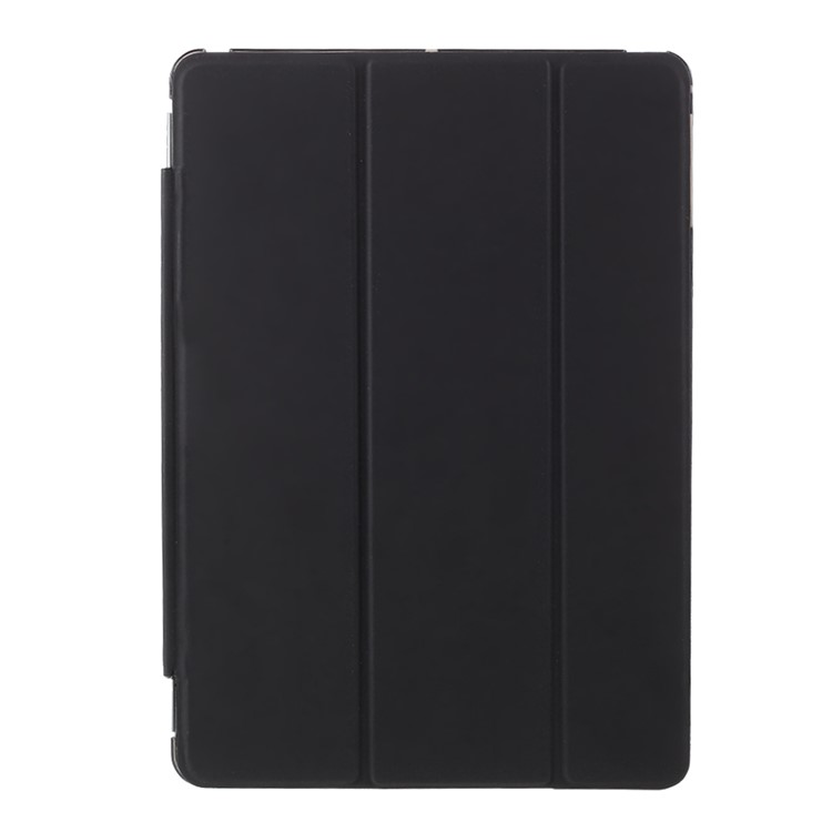 Black Tri-fold Leather Single Front Smart Cover + Back PC Case for iPad Air 2-2