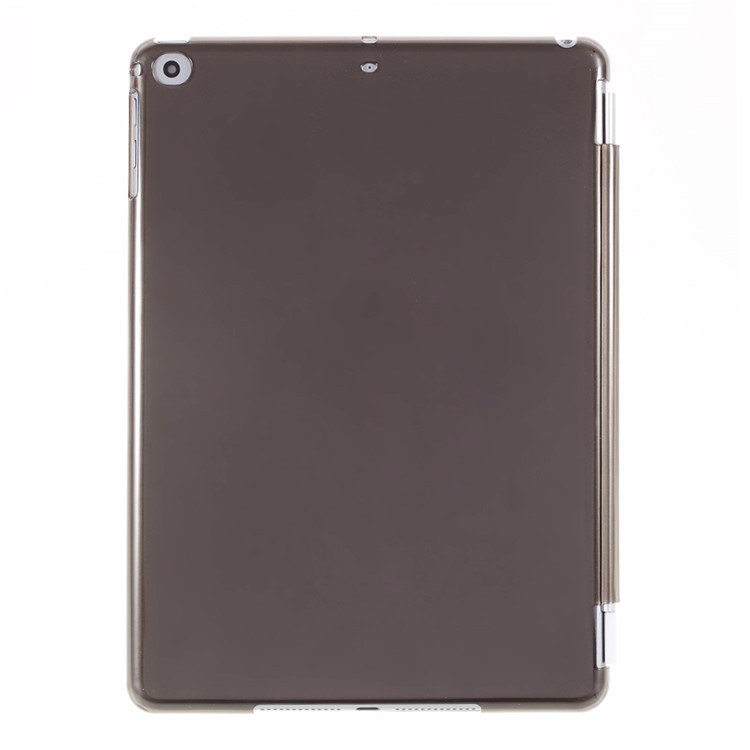 Black Tri-fold Leather Single Front Smart Cover + Back PC Case for iPad Air 2-4