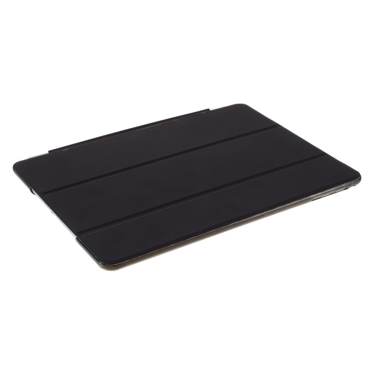 Black Tri-fold Leather Single Front Smart Cover + Back PC Case for iPad Air 2-5
