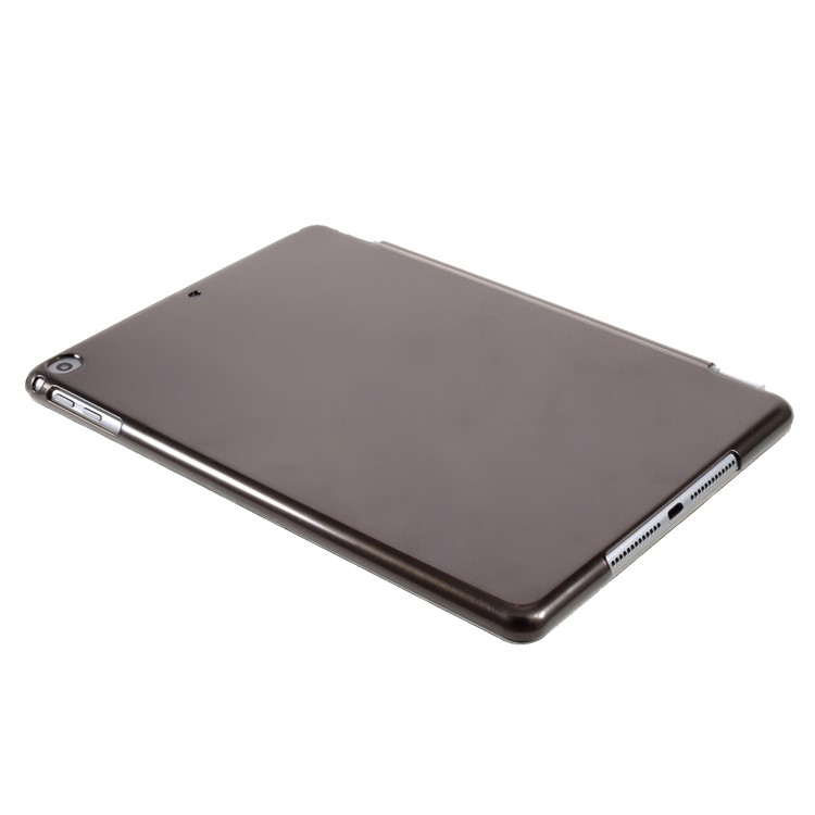 Black Tri-fold Leather Single Front Smart Cover + Back PC Case for iPad Air 2-6