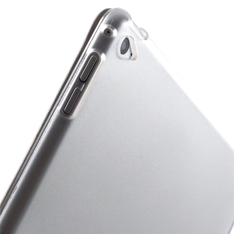 White Tri-fold Single Front Leather Smart Cover + Back PC Shell for iPad Air 2-10