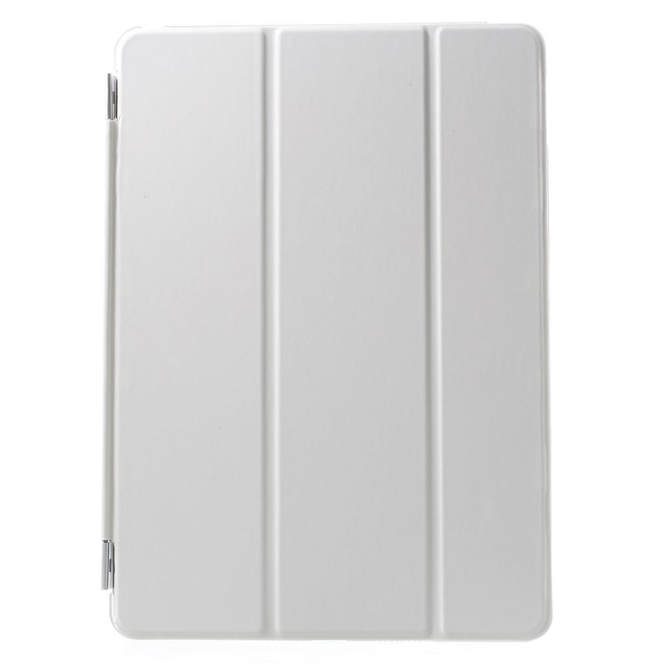 White Tri-fold Single Front Leather Smart Cover + Back PC Shell for iPad Air 2-2