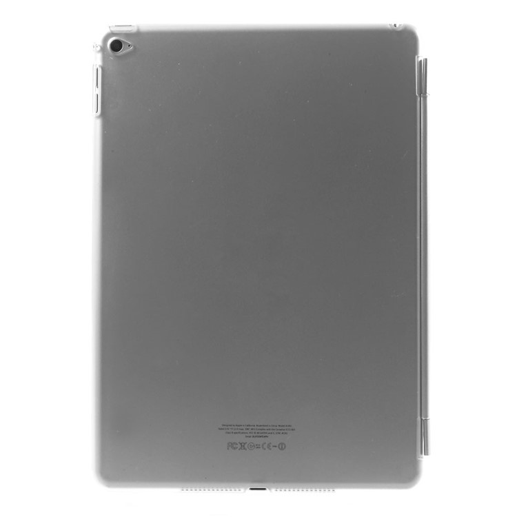 White Tri-fold Single Front Leather Smart Cover + Back PC Shell for iPad Air 2-3