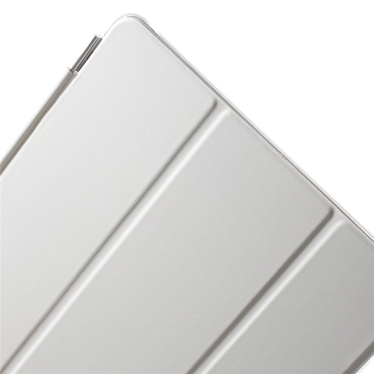 White Tri-fold Single Front Leather Smart Cover + Back PC Shell for iPad Air 2-8