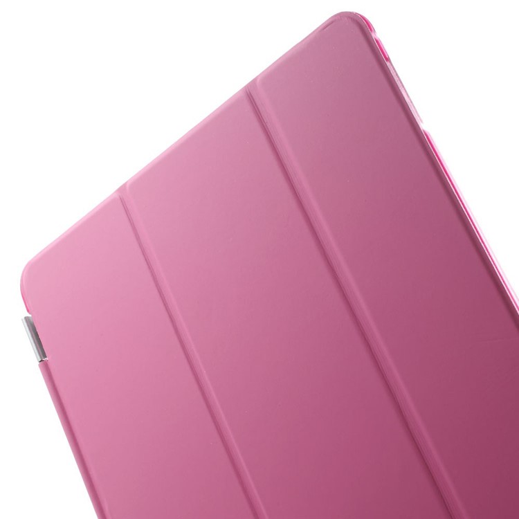 Rose for iPad Air 2 Tri-fold Single Front Smart Leather Cover + Back Plastic Shell-10