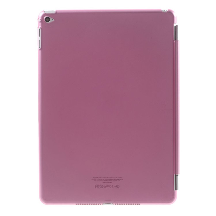 Rose for iPad Air 2 Tri-fold Single Front Smart Leather Cover + Back Plastic Shell-3