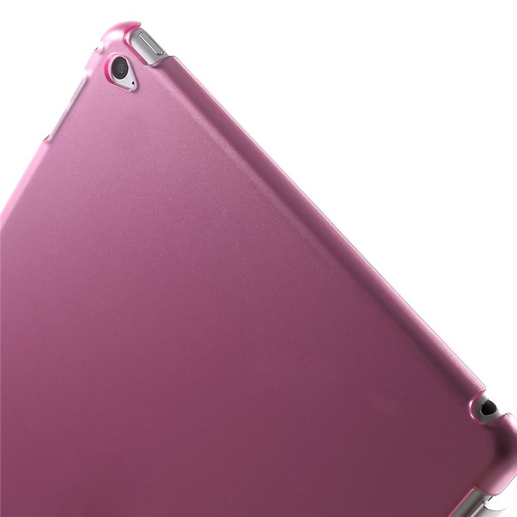 Rose for iPad Air 2 Tri-fold Single Front Smart Leather Cover + Back Plastic Shell-8