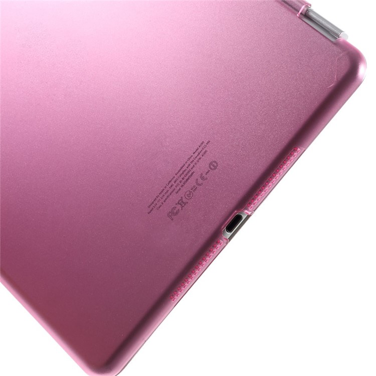 Rose for iPad Air 2 Tri-fold Single Front Smart Leather Cover + Back Plastic Shell-9