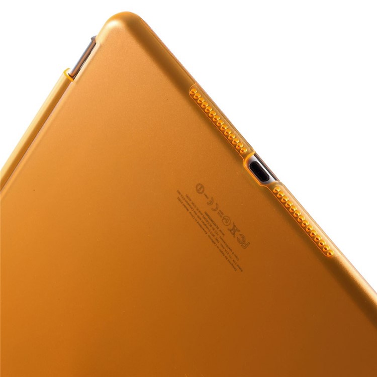 Orange Tri-fold Single Front Smart Leather Cover + Plastic Back Case for iPad Air 2-10