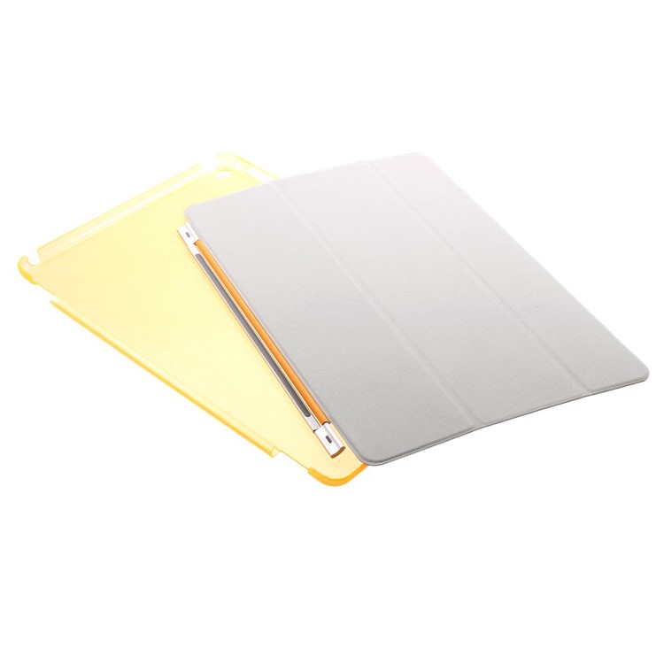 Orange Tri-fold Single Front Smart Leather Cover + Plastic Back Case for iPad Air 2-13