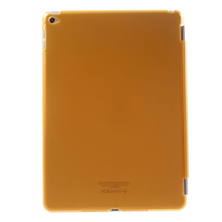 Orange Tri-fold Single Front Smart Leather Cover + Plastic Back Case for iPad Air 2-3