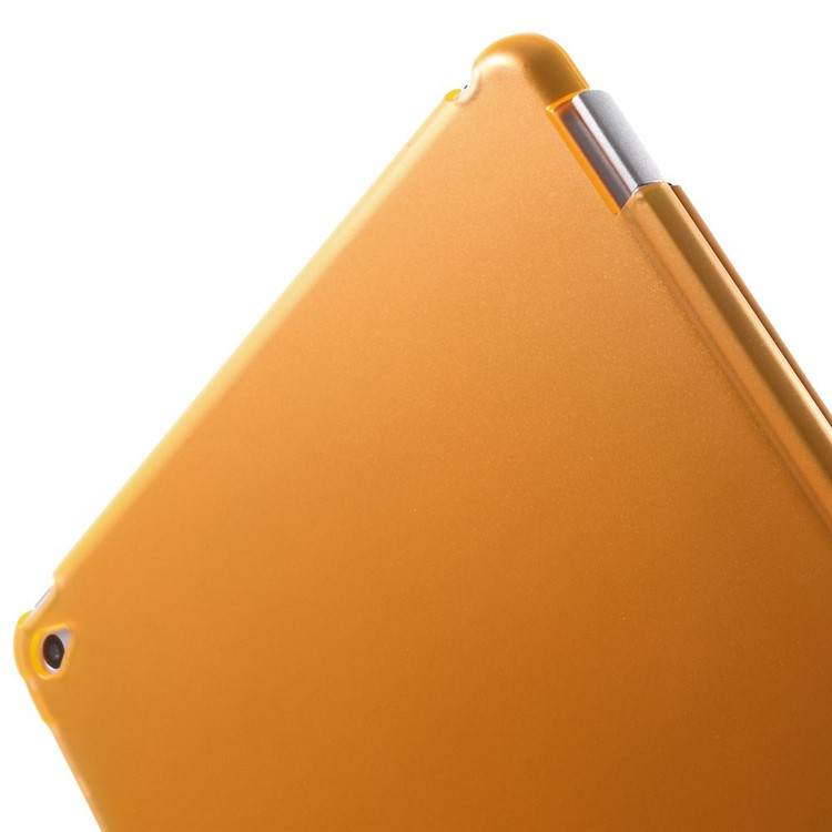 Orange Tri-fold Single Front Smart Leather Cover + Plastic Back Case for iPad Air 2-9