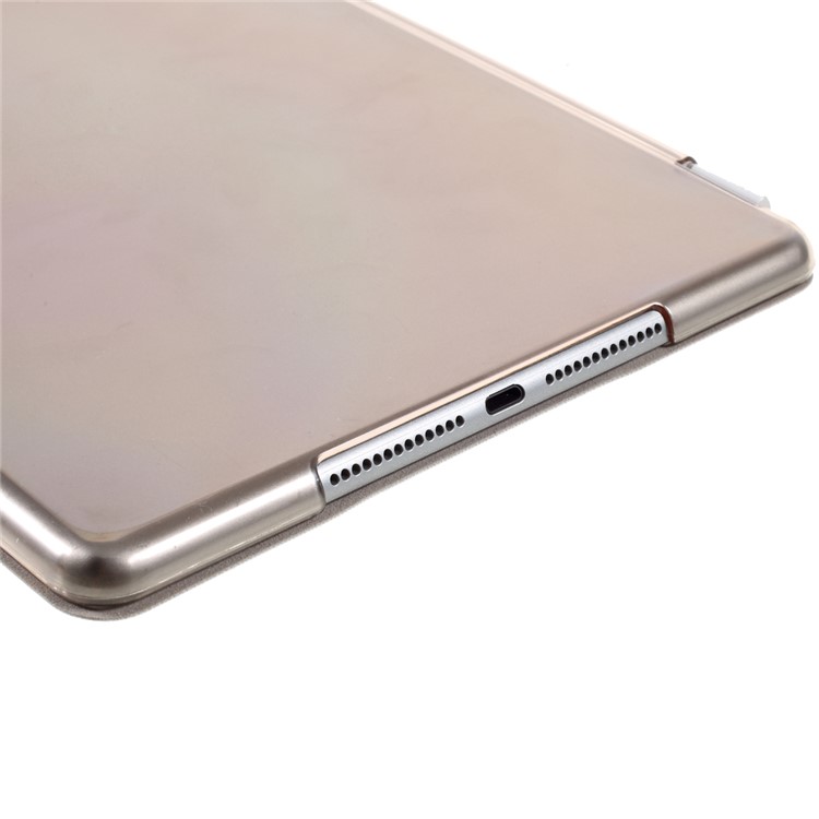 Champagne Tri-fold Single Front Smart Leather Cover + PC Back Case for iPad Air 2-7
