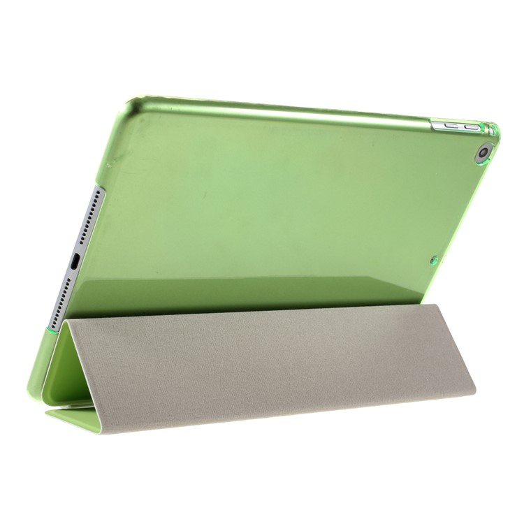 Green Tri-fold Single Front Leather Smart Cover + Back PC Shell for iPad Air 2-10
