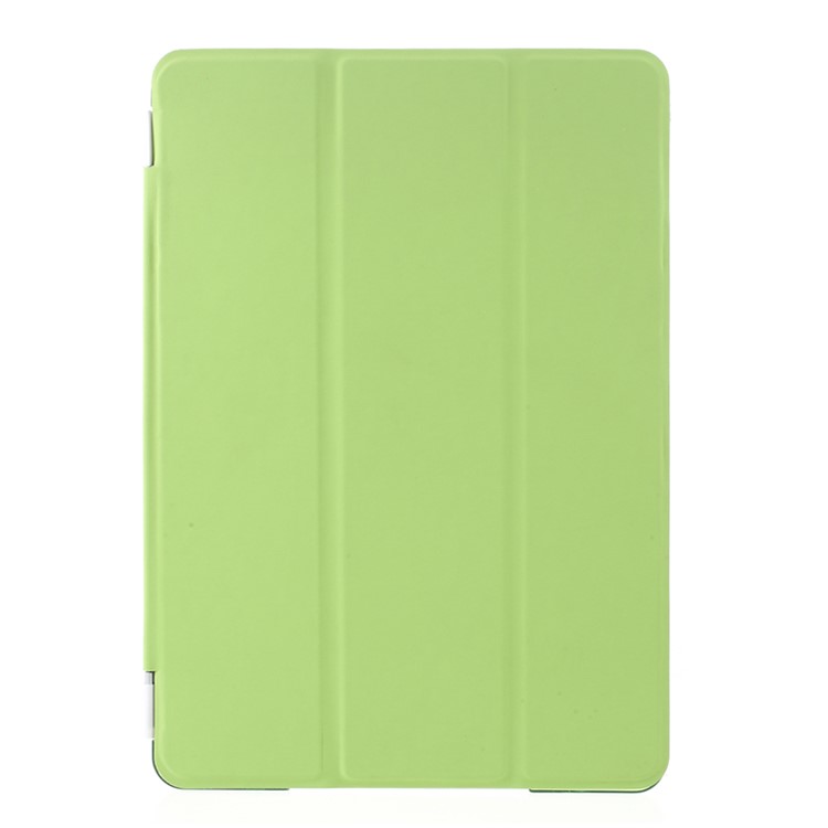 Green Tri-fold Single Front Leather Smart Cover + Back PC Shell for iPad Air 2-2