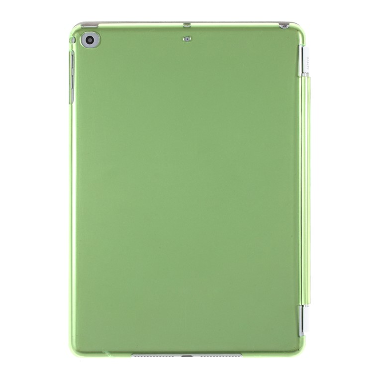 Green Tri-fold Single Front Leather Smart Cover + Back PC Shell for iPad Air 2-4