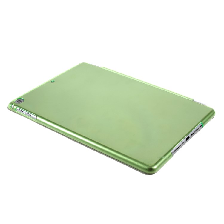 Green Tri-fold Single Front Leather Smart Cover + Back PC Shell for iPad Air 2-6