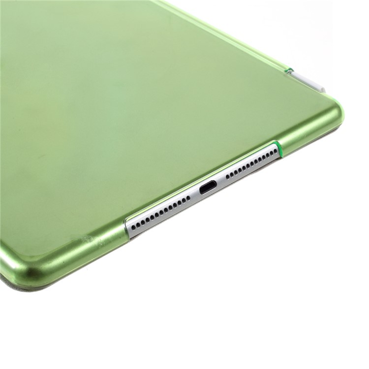 Green Tri-fold Single Front Leather Smart Cover + Back PC Shell for iPad Air 2-8