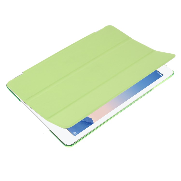 Green Tri-fold Single Front Leather Smart Cover + Back PC Shell for iPad Air 2-9