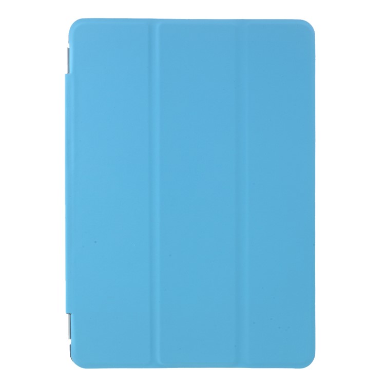 Blue Tri-fold Single Front Leather Smart Cover + Back Plastic Shell for iPad Air 2-2