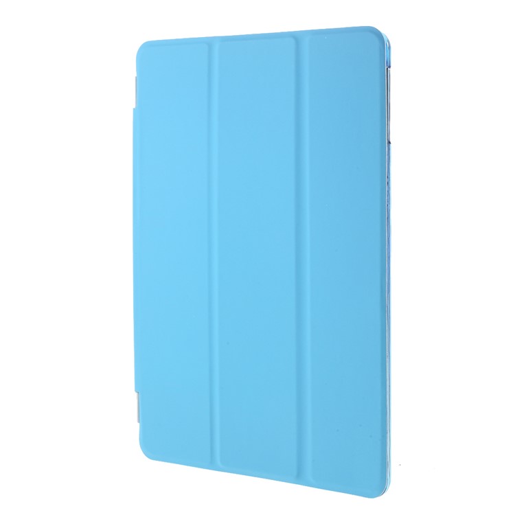 Blue Tri-fold Single Front Leather Smart Cover + Back Plastic Shell for iPad Air 2-3