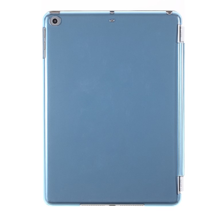Blue Tri-fold Single Front Leather Smart Cover + Back Plastic Shell for iPad Air 2-4