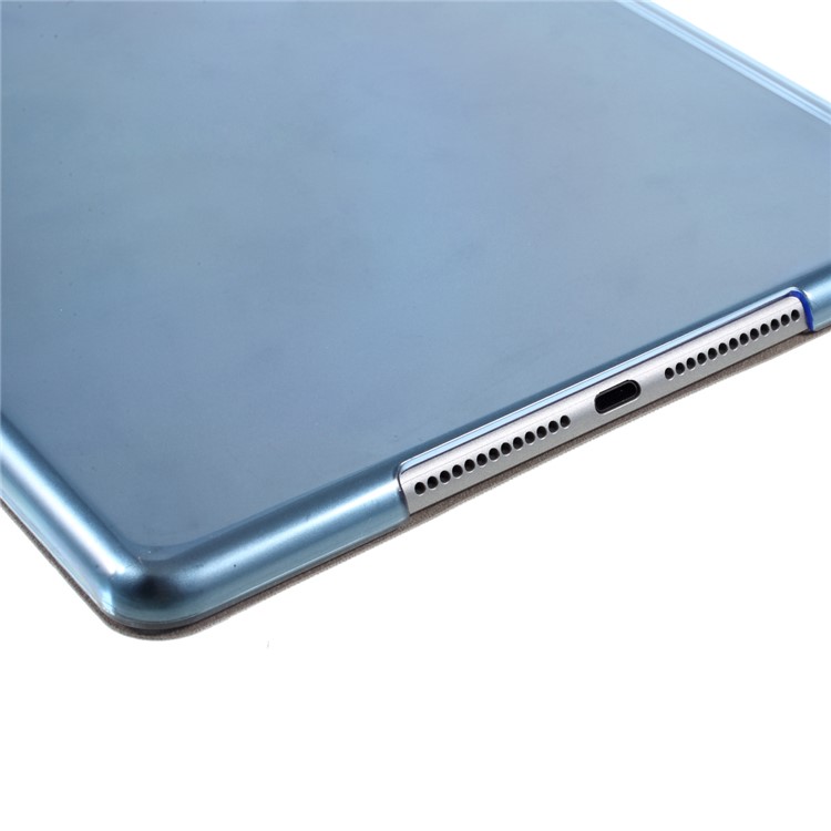 Blue Tri-fold Single Front Leather Smart Cover + Back Plastic Shell for iPad Air 2-7