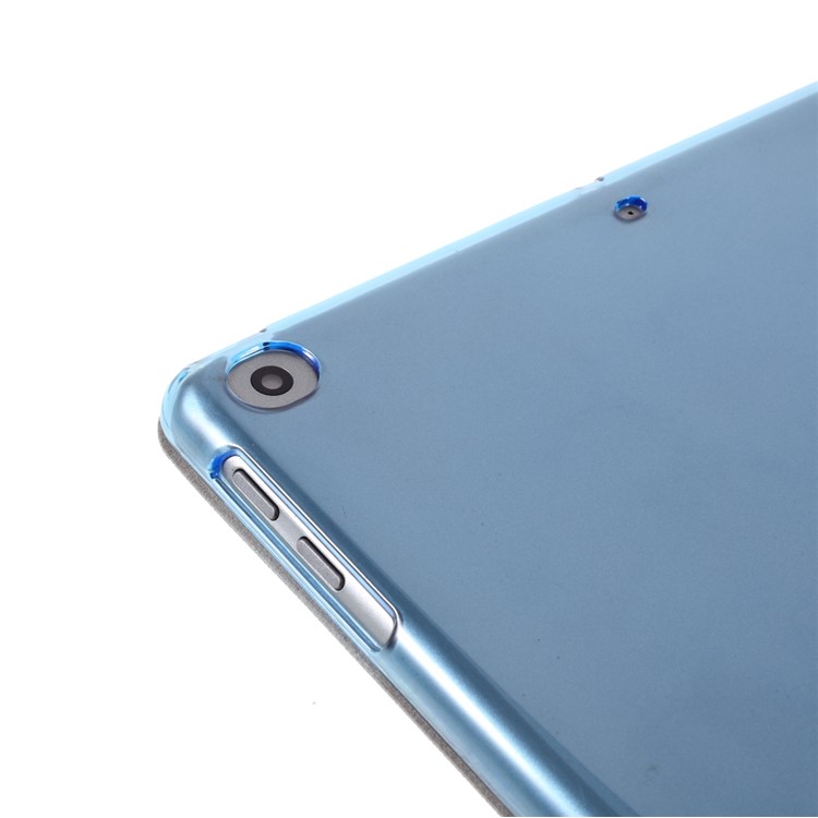 Blue Tri-fold Single Front Leather Smart Cover + Back Plastic Shell for iPad Air 2-8