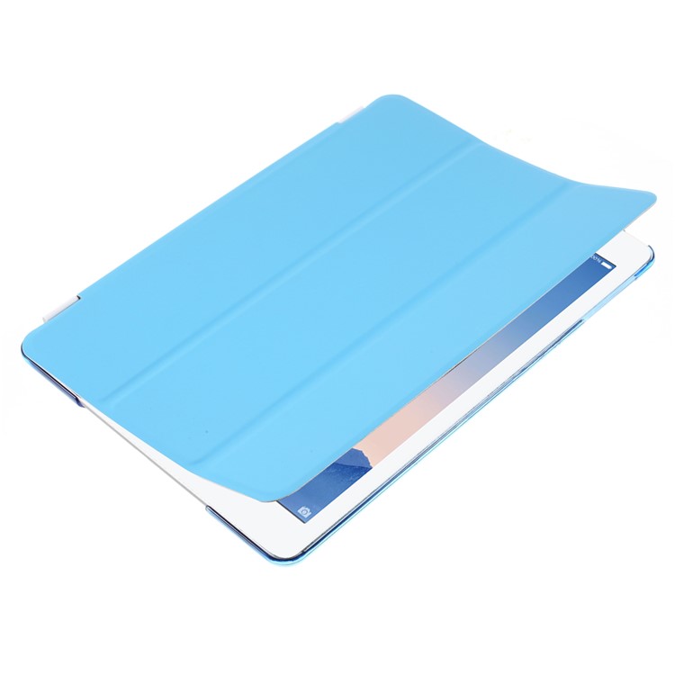 Blue Tri-fold Single Front Leather Smart Cover + Back Plastic Shell for iPad Air 2-9