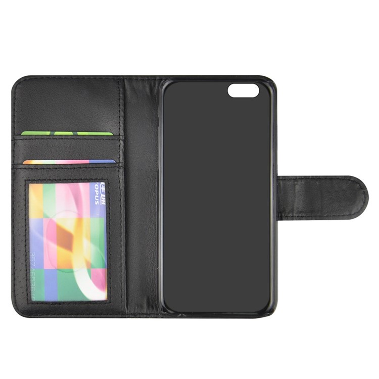 Snake Texture Grain Leather Wallet Stand Case for iPhone 6 Plus / 6s Plus - Black-4