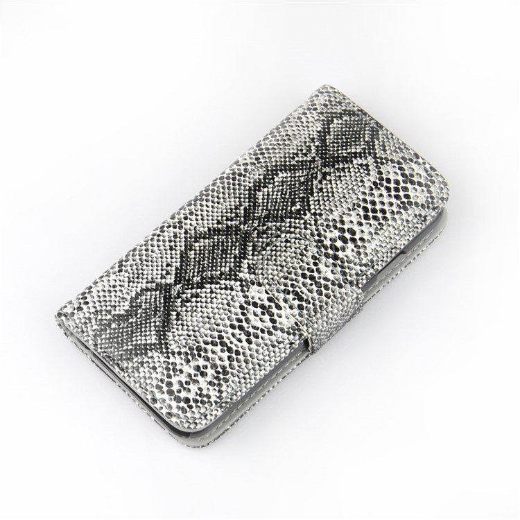 Snake Texture Grain Leather Wallet Stand Case for iPhone 6 Plus / 6s Plus - Grey-3