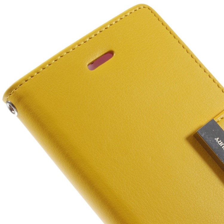 Mercury GOOSPERY Rich Diary Wallet Leather Shell for iPhone 6 Plus / 6s Plus - Yellow-8