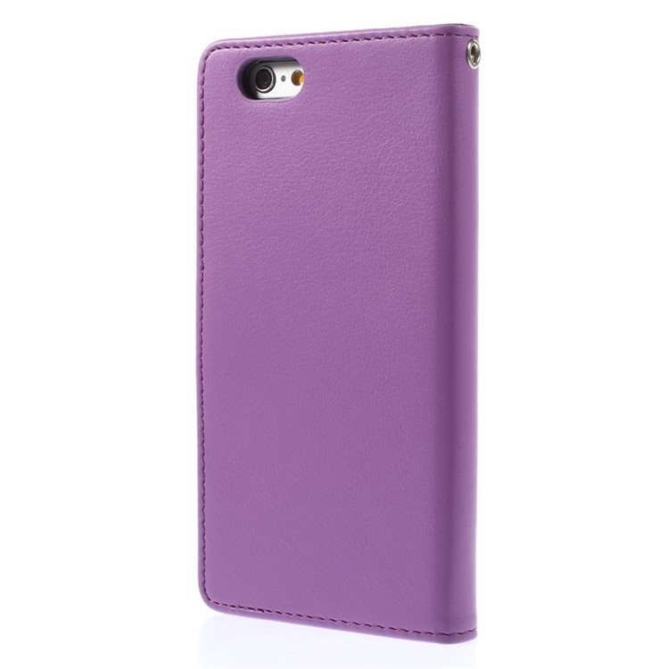 Mercury GOOSPERY Rich Diary Leather Wallet Protective Shell for iPhone 6 Plus / 6s Plus - Purple-2