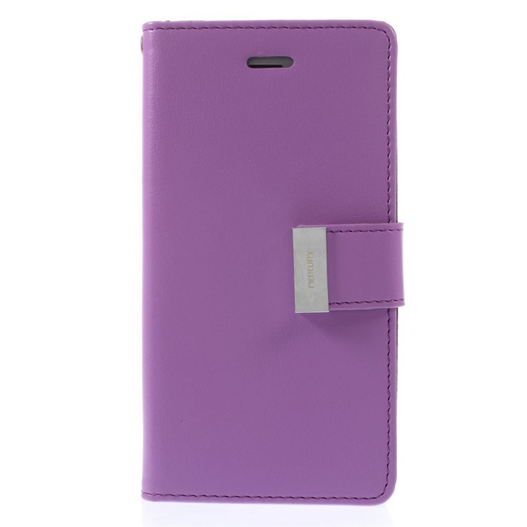 Mercury GOOSPERY Rich Diary Leather Wallet Protective Shell for iPhone 6 Plus / 6s Plus - Purple-3