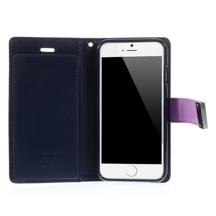 Mercury GOOSPERY Rich Diary Leather Wallet Protective Shell for iPhone 6 Plus / 6s Plus - Purple-4