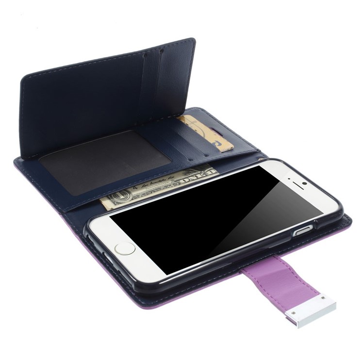 Mercury GOOSPERY Rich Diary Leather Wallet Protective Shell for iPhone 6 Plus / 6s Plus - Purple-6