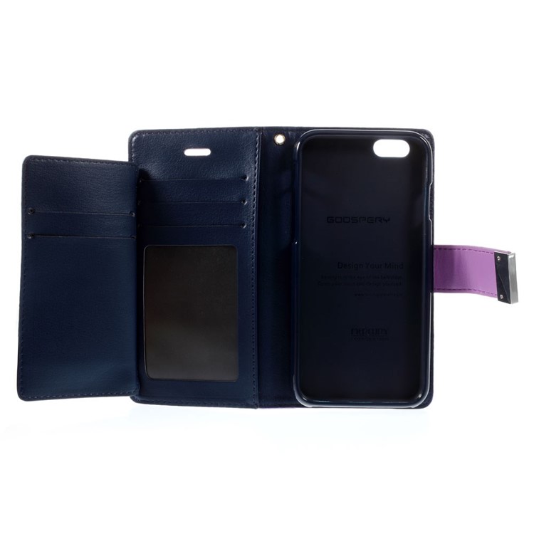 Mercury GOOSPERY Rich Diary Leather Wallet Protective Shell for iPhone 6 Plus / 6s Plus - Purple-7