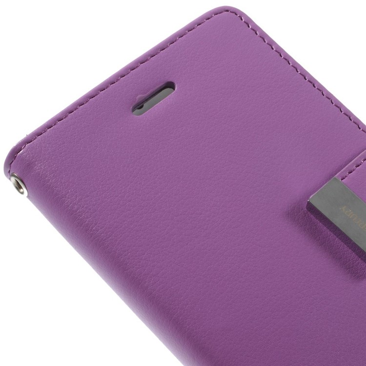 Mercury GOOSPERY Rich Diary Leather Wallet Protective Shell for iPhone 6 Plus / 6s Plus - Purple-8