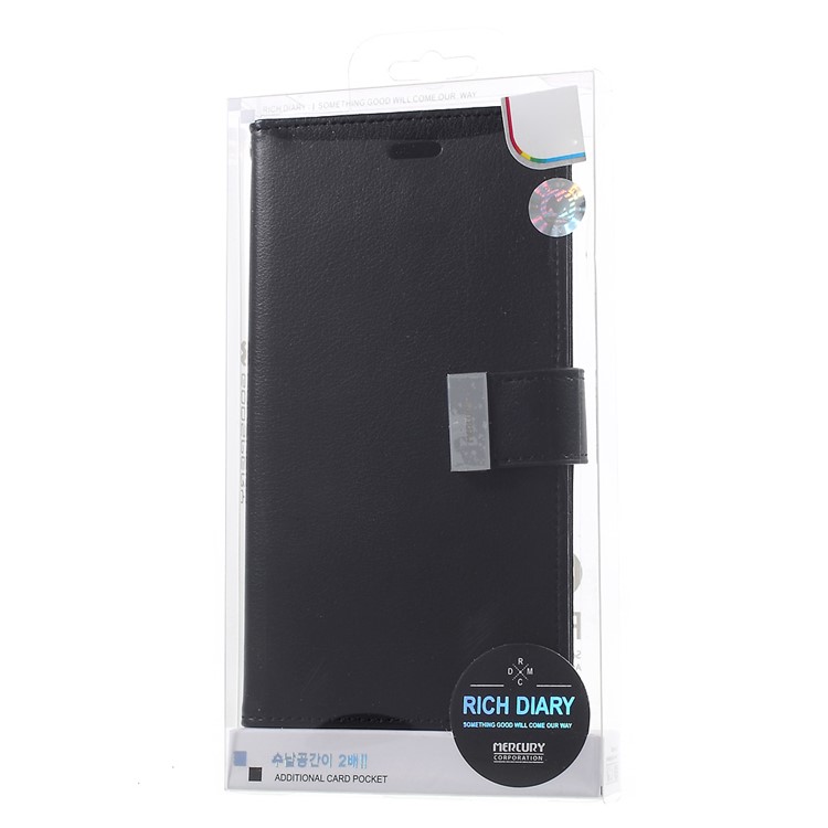 MERCURY GOOSPERY Rich Diary Leather Case for iPhone 6s Plus/6 Plus - Black-11