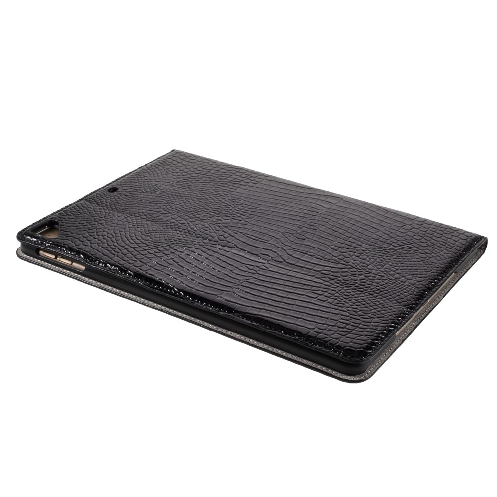 Krokodil Textur Leder Brieftasche Halterung Fall Für IPad Air 2 - Schwarz-5