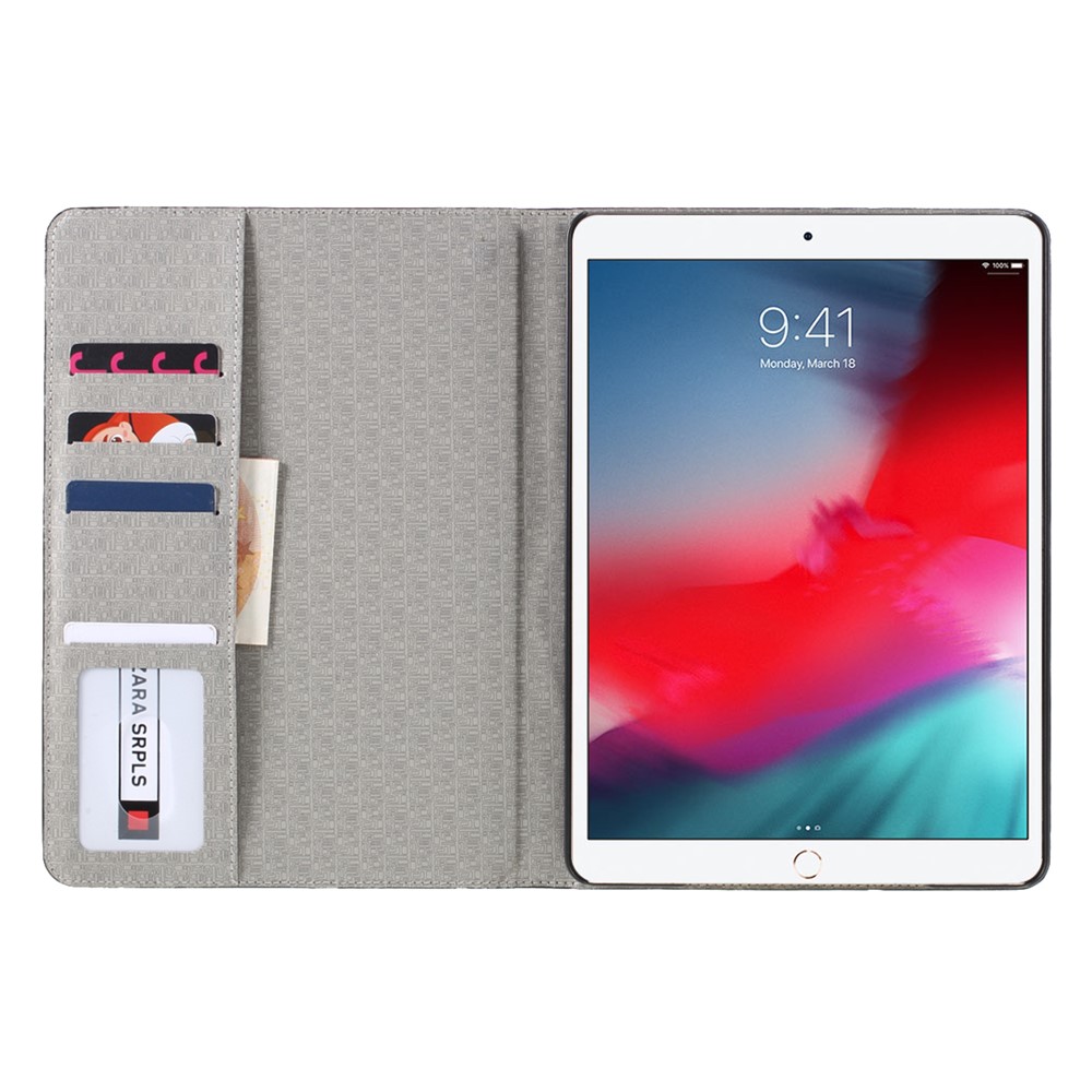 Krokodil Textur Leder Brieftasche Halterung Fall Für IPad Air 2 - Schwarz-6